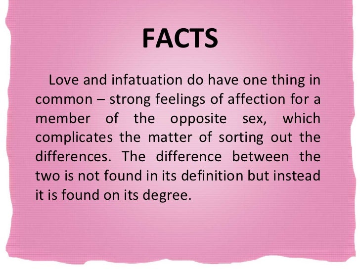 Infatuation symptoms